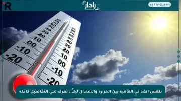 طقس الغد في القاهرة بين الحرارة والاعتدال ليلاً.. تعرف على التفاصيل كاملة